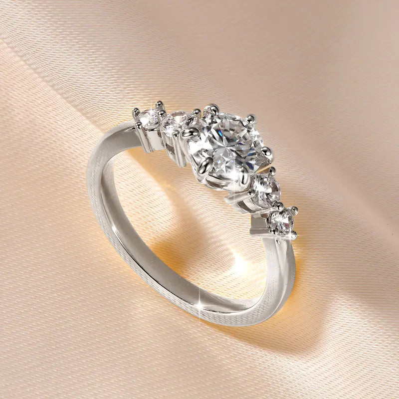 1.0ct D Moissanite Ring 14K Gold Filled Six Claws Classic Finger Band 2026