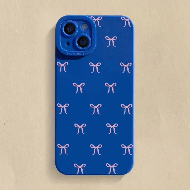 Simple Bow Silicone Case for Xiaomi Mi 15 14T 13T Pro Poco F6 F5