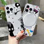 Cute Black Cat Y2k Case for Samsung Galaxy S25 S24 S23 Ultra S22 FE A54 A55