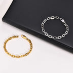 Stainless Steel Chain Bracelet for Women Men Layered Jewelry