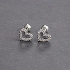 Fashion Stainless Steel Zircon Chain Hoop Earrings Helix Tragus