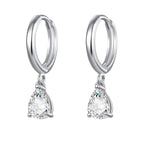 Fashion Stainless Steel Crystal Zircon Drop Earrings Punk Wedding Gift