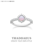 Shimmering Stone Ring 925 Sterling Silver Winter Fine Jewellery Romantic Gift