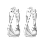 925 Sterling Silver Simple Gold U-shaped Versatile Hoop Earrings Birthday Gift