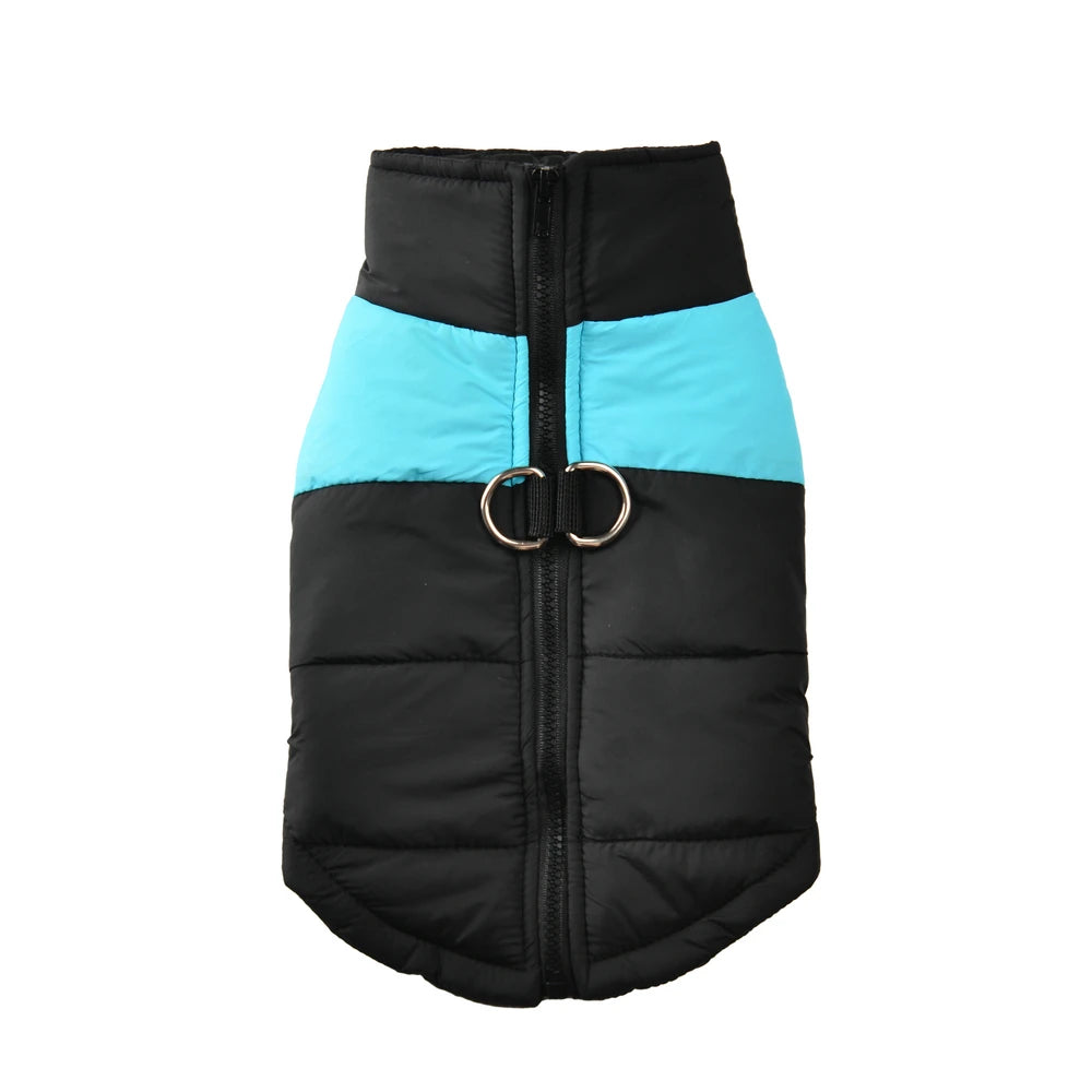 Winter Warm Fleece Dog Jacket For Small Large Dogs Cats Waterproof Pet Vest Jacket with D-ring Labrador French Bulldog Clothing