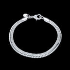 20cm Cute Chain Bracelet 925 Sterling Silver Noble Men Women Fashion Jewelry