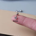 1PC Stainless Steel Cubic Zirconia Chain Hoop Earrings Star Moon
