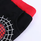 3pcs Spiderman Cosplay Costume Kids Boys Hooded Vest T-Shirt & Pants Tracksuit