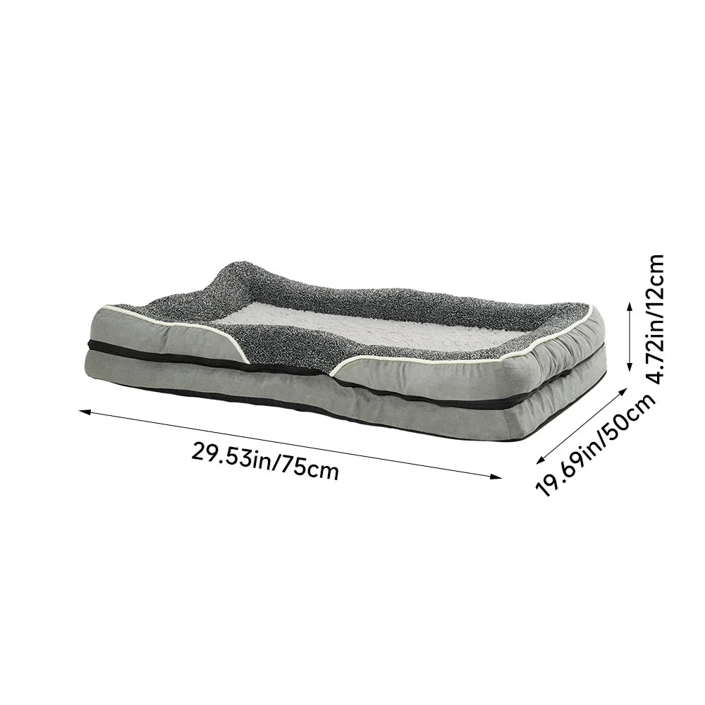 Orthopedic Pet Bed Removable Cover High-Density Foam Pillow - Ship from UK