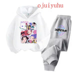 Kids Kpop Demon Hunters Kawaii Hoodie & Sweatpants Set Anime Cartoon Clothing