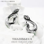 Snake Hinged Hoop Earrings 925 Sterling Silver Romantic Seductive Gift