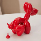 Funny Balloon Pooping Dog Sculptures Resin Pop Art Statue Bathroom Decoration Object