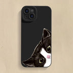 Cute Black Cat Silicone Case for iPhone 17 16 15 14 13 12 Pro Max