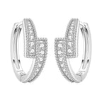 925 Sterling Silver U-shaped Simple Versatile Hoop Earrings Jewellery Gift