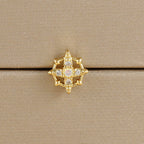 1PC Stainless Steel Mini Zircon Cross Stud Earrings Gold Helix Tragus