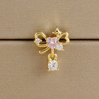 1PC Stainless Steel Mini Zircon Cross Stud Earrings Gold Helix Tragus