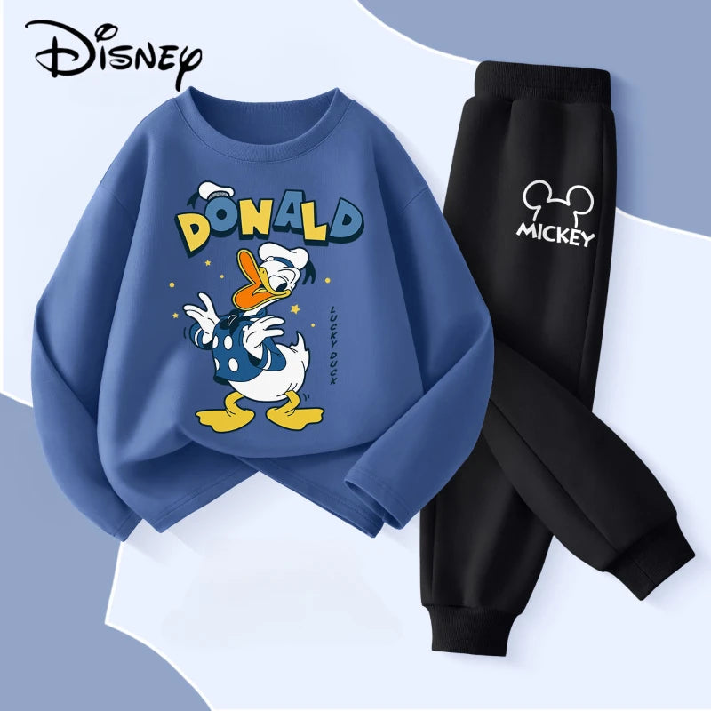 Disney Mickey Mouse Boys Spring Autumn Hoodie and Joggers 2-Piece Set