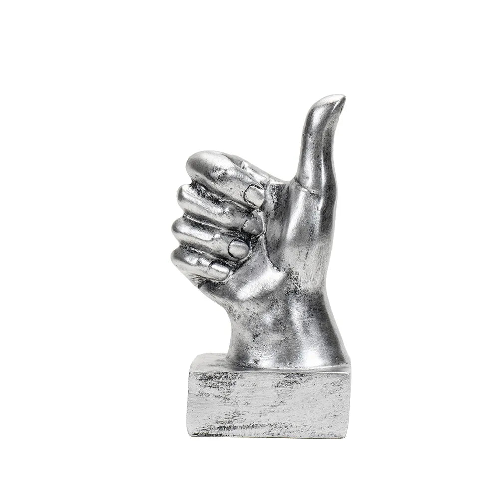 Resin Gesture Hand Finger Figurines Sculpture Retro Ornament Shop Interior Decor