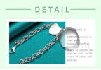 Heart Brand Pendant Bracelet 925 Sterling Silver Women Wedding Engagement