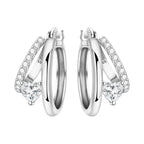 925 Sterling Silver Curve Weaving Large Circle Versatile Hoop Earrings Gift
