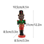 Resin Bear Nutcracker Statue Christmas Soldier Figurines Living Room Decoration Gift
