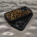 Fashion Black Leopard Case for iPhone 17 16 15 14 13 12 11 Pro Max 7 8 Plus