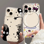 Cute Black Cat Y2k Case for Samsung Galaxy S25 S24 S23 Ultra S22 FE A54 A55