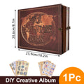 180 Page Vintage Kraft Photo Album DIY Scrapbook Valentine's Day Gift Ship from UK