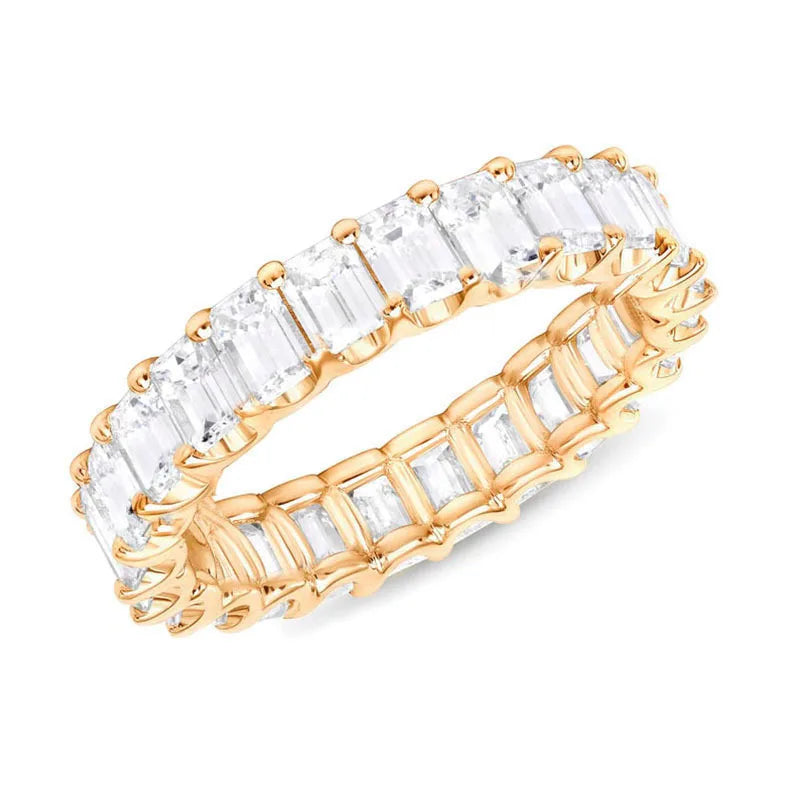 925 Sterling Silver Gorgeous Promised Ring Love Wedding Jewellery Full Paved Square Zircon