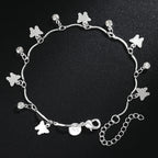 Zircon Butterfly Chain Bracelet 925 Sterling Silver Elegant Wedding Jewellery