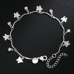 Zircon Butterfly Chain Bracelet 925 Sterling Silver Elegant Wedding Jewellery