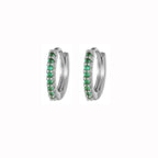 Cubic Zirconia Water Drop Hoop Earring Stainless Steel Geometry