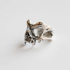925 Sterling Silver Skeleton Head Gothic Adjustable Rings For Women Jewelry Wholesale  Accessories Jewellery Argent 925