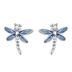 925 Sterling Silver Exquisite Dragonfly Versatile Hoop Earrings Fine Jewellery