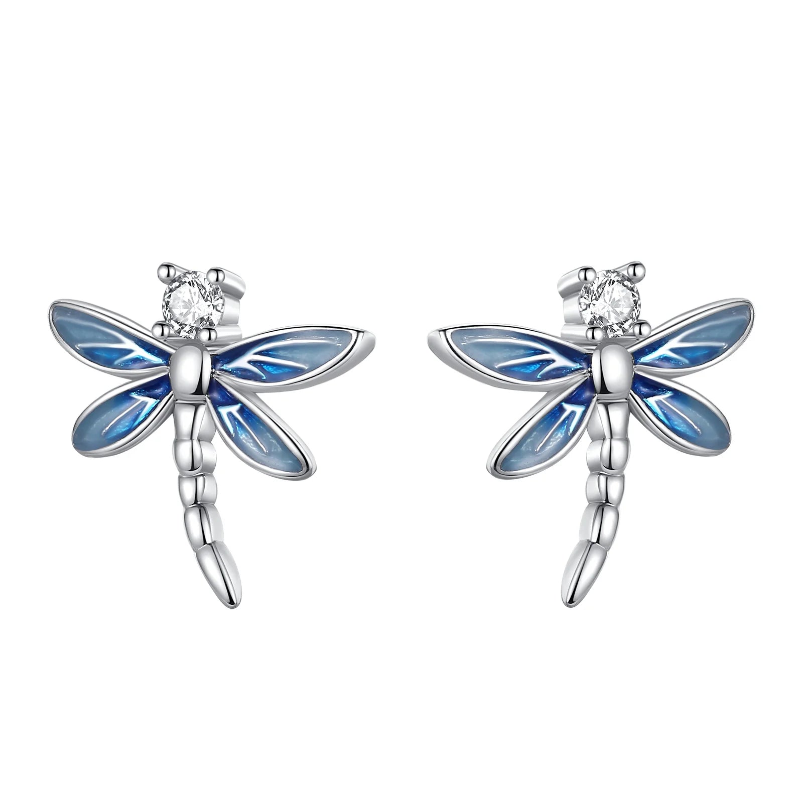 925 Sterling Silver Exquisite Dragonfly Versatile Hoop Earrings Fine Jewellery