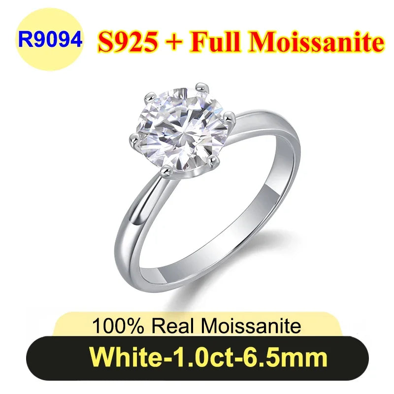 PureNew 1ct-4ct Radiant Cut Full Moissanite Diamond Rings For Women Original 925 Silver Luxury Oval Cut Lady's Diamond Ring 2025
