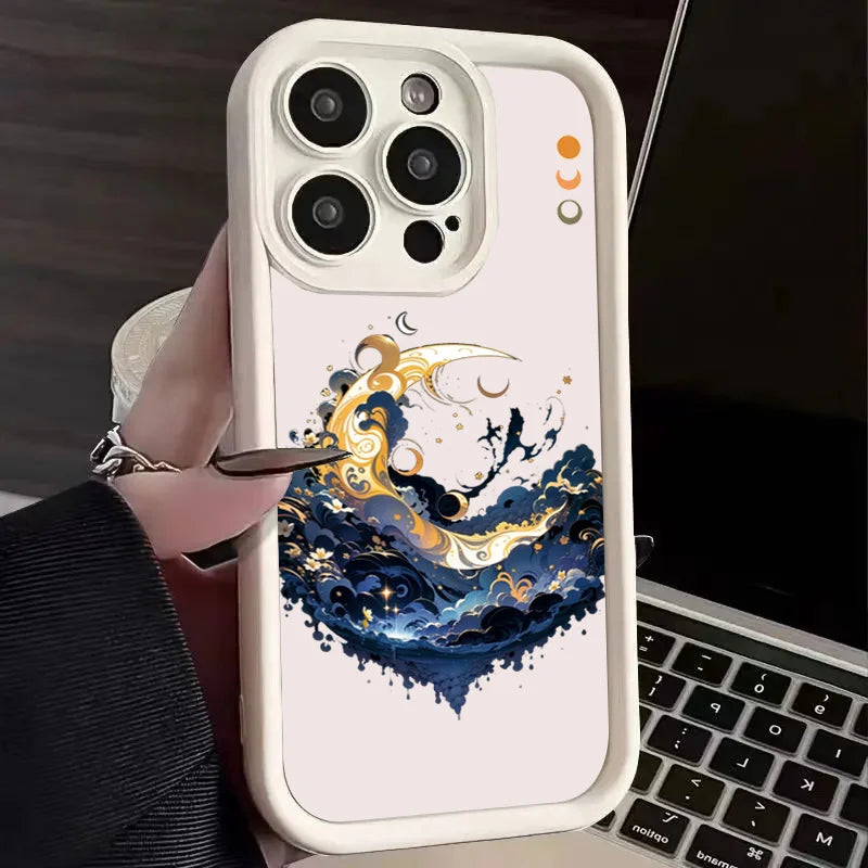 Luxury Moon Case for Xiaomi Redmi Note 14 13 12 11 Pro Plus 13C 12C 14C