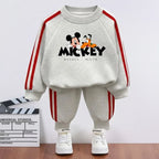 Boys and Girls Side Stripe Trousers Set Hoodie and Trousers 2-Piece Tracksuit