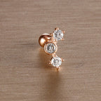 1PC 6 Styles Stainless Steel Mini Zircon Cartilage Piercing Stud