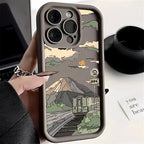 Landscape Mountain Train Case for iPhone 16 15 14 13 12 11 Pro Max XR 7 8