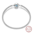 925 Sterling Silver Forever Love Peach Heart Bracelets Star Moon Airplane Earth Bracelets For Women Fit DIY Charms Party Jewelry