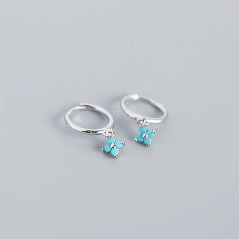 2PC Stainless Steel Cubic Zirconia Small Hoop Earrings Helix Tragus