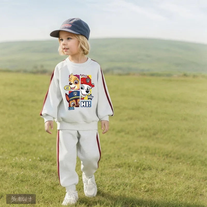 PAW Patrol Boys and Girls Side Stripe Hoodie and Trousers 2-Piece Tracksuit