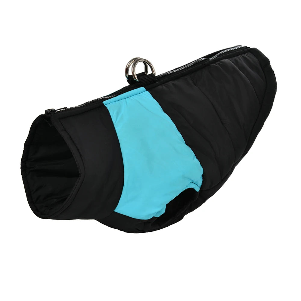 Winter Warm Fleece Dog Jacket For Small Large Dogs Cats Waterproof Pet Vest Jacket with D-ring Labrador French Bulldog Clothing