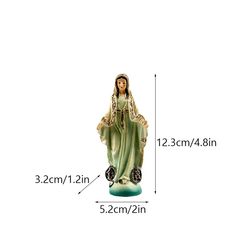 12cm 20cm Resin Our Lady of Fatima Statues Virgin Mary Sculpture Catholic Altar