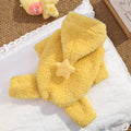 Cozy Fleece Pet Hoodie Vest - New Style Warm Plush Dog Cat Jacket, Winter Clothes for Small Animals with Hood, Cute Costume