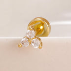1PC Stainless Steel Star Moon Cartilage Piercing 18K Gold Plated