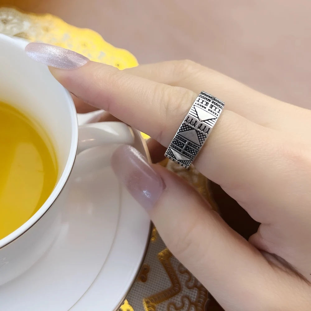 Lucky Ethno Ring 925 Sterling Silver Mysticism Vintage Jewellery Men Women