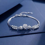 Lucky Beads Ball Chain Bracelet 925 Sterling Silver Women Luxury Charm Gift