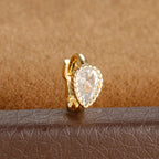 1Pc Stainless Steel Small CZ Hoop Cartilage Earrings Tiny Cross